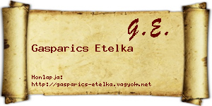 Gasparics Etelka névjegykártya