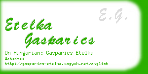 etelka gasparics business card